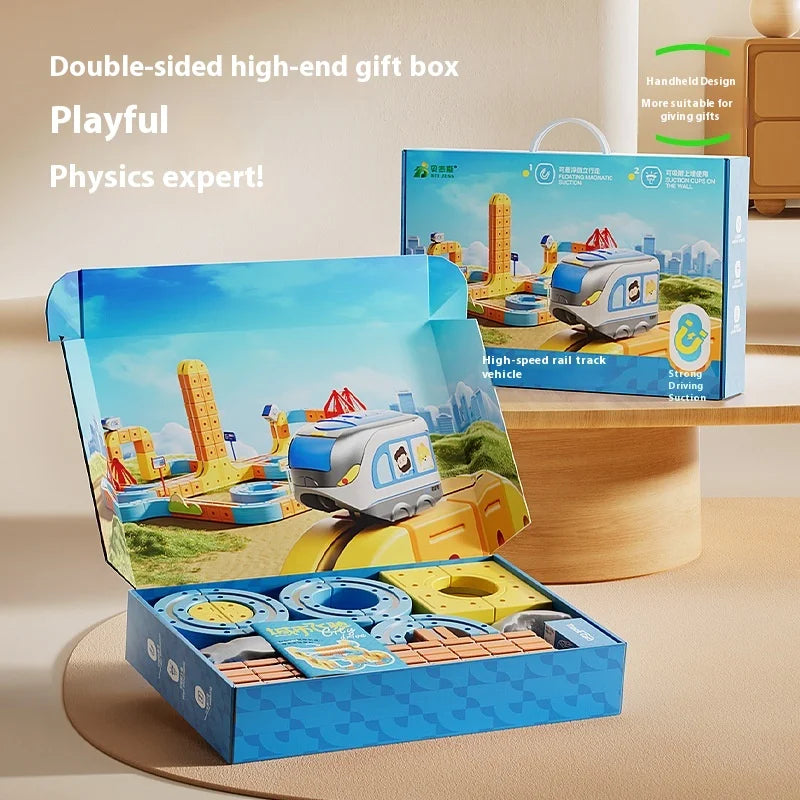 84-179Pcs Electric 3D High-Speed Train Set for Kids - Magnetic Track Building Vehicle Toy Educational DIY Set for Boys & Girls